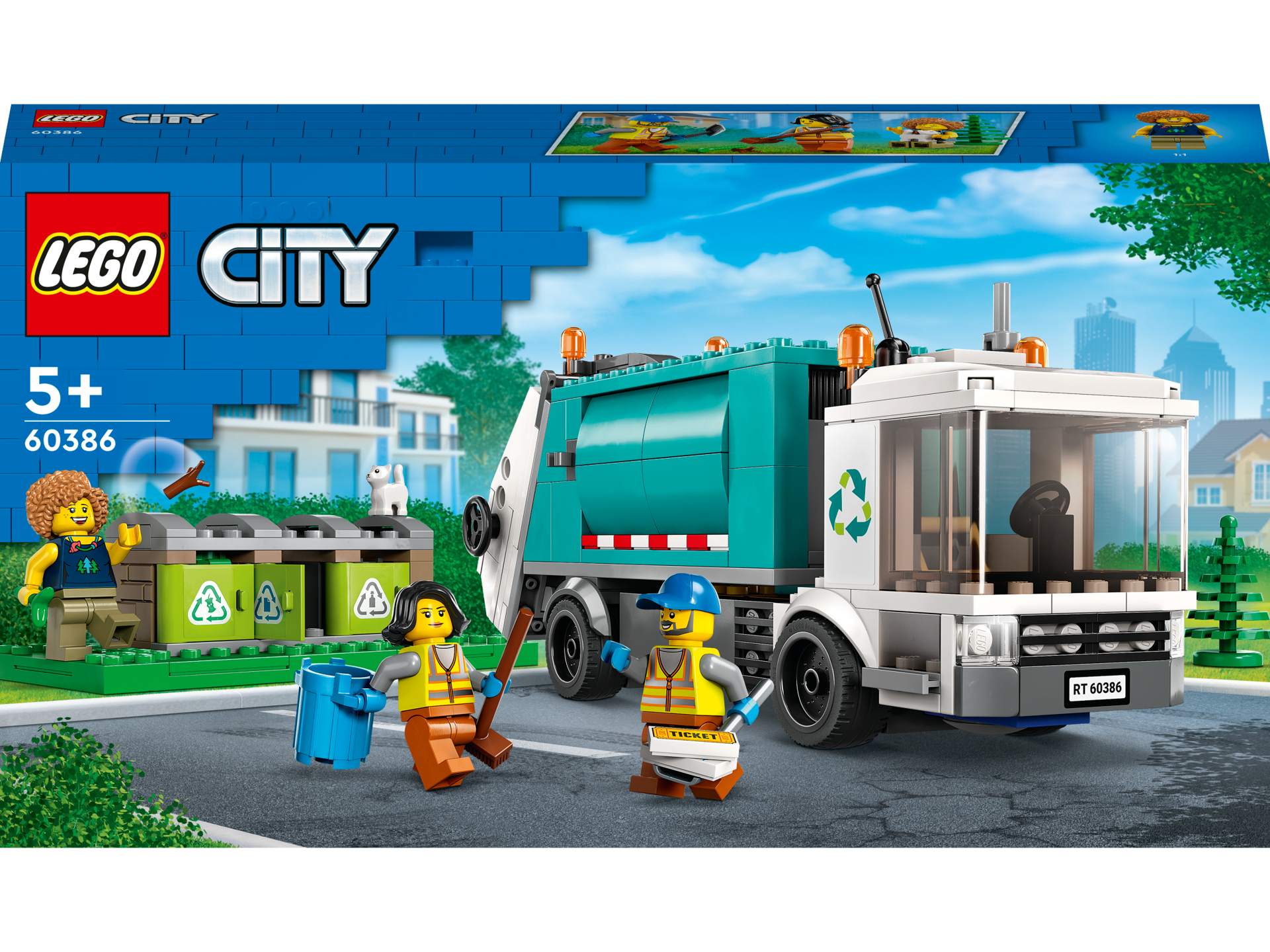 LEGO® City - Camion de reciclare 60386, 261 piese