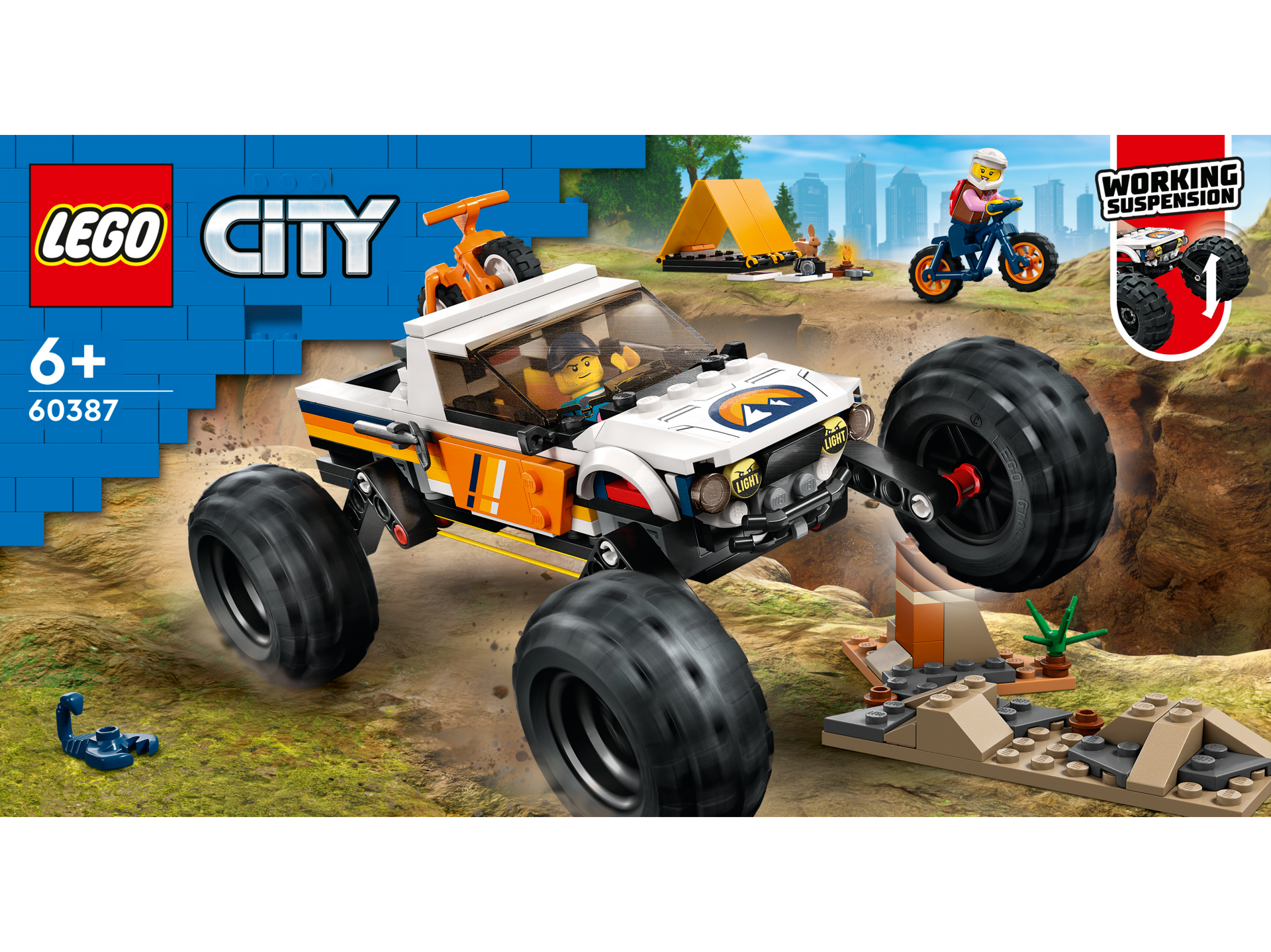 LEGO® City - Aventuri off road cu vehicul 4x4 60387, 252 piese