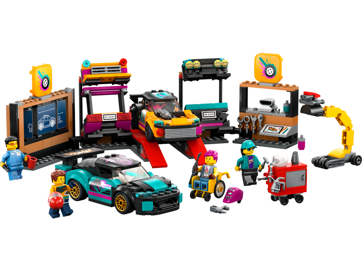 LEGO® City - Service pentru personalizarea masinilor 60389, 507 piese