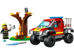 LEGO® City - Salvare cu masina de pompieri 4x4 60393, 97 piese