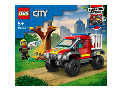 LEGO® City - Salvare cu masina de pompieri 4x4 60393, 97 piese