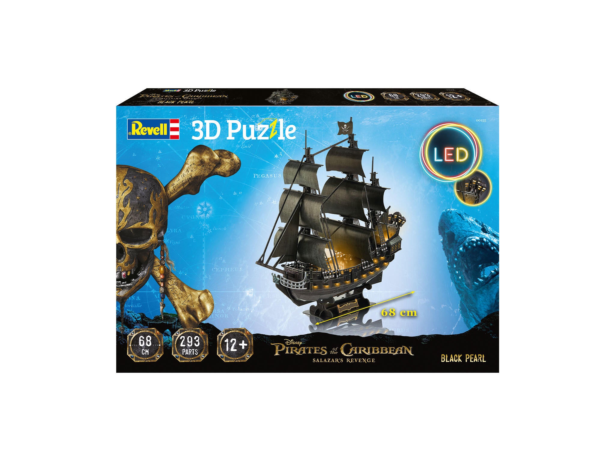 Revell 3D Puzzle Black Pearl Cu Led  Rev00155