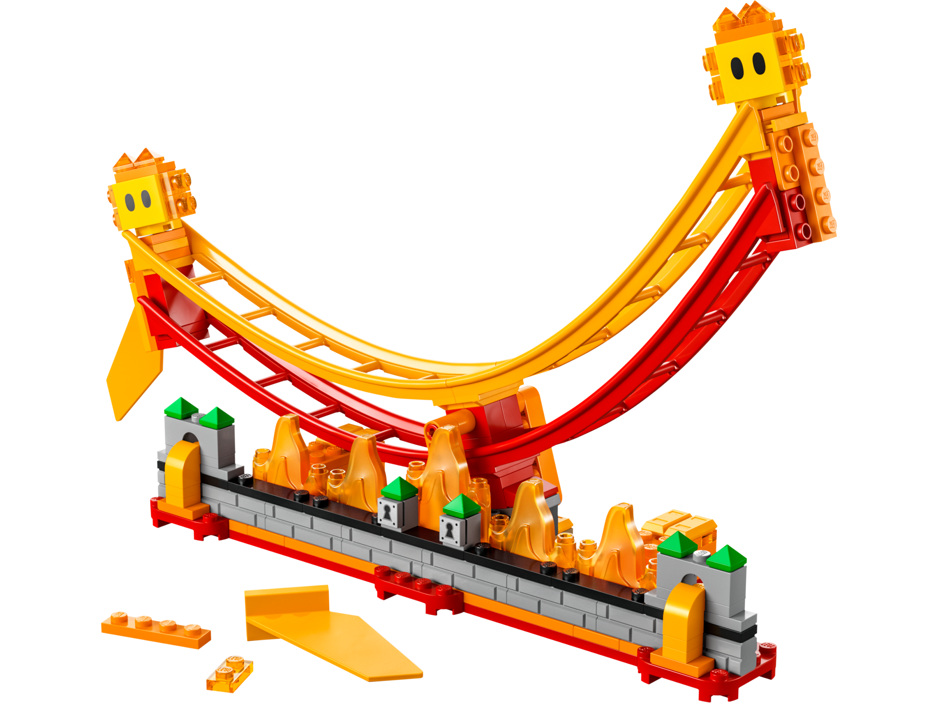 LEGO® Super Mario - Set de extindere Plimbare pe valul de lava 71416, 218 piese