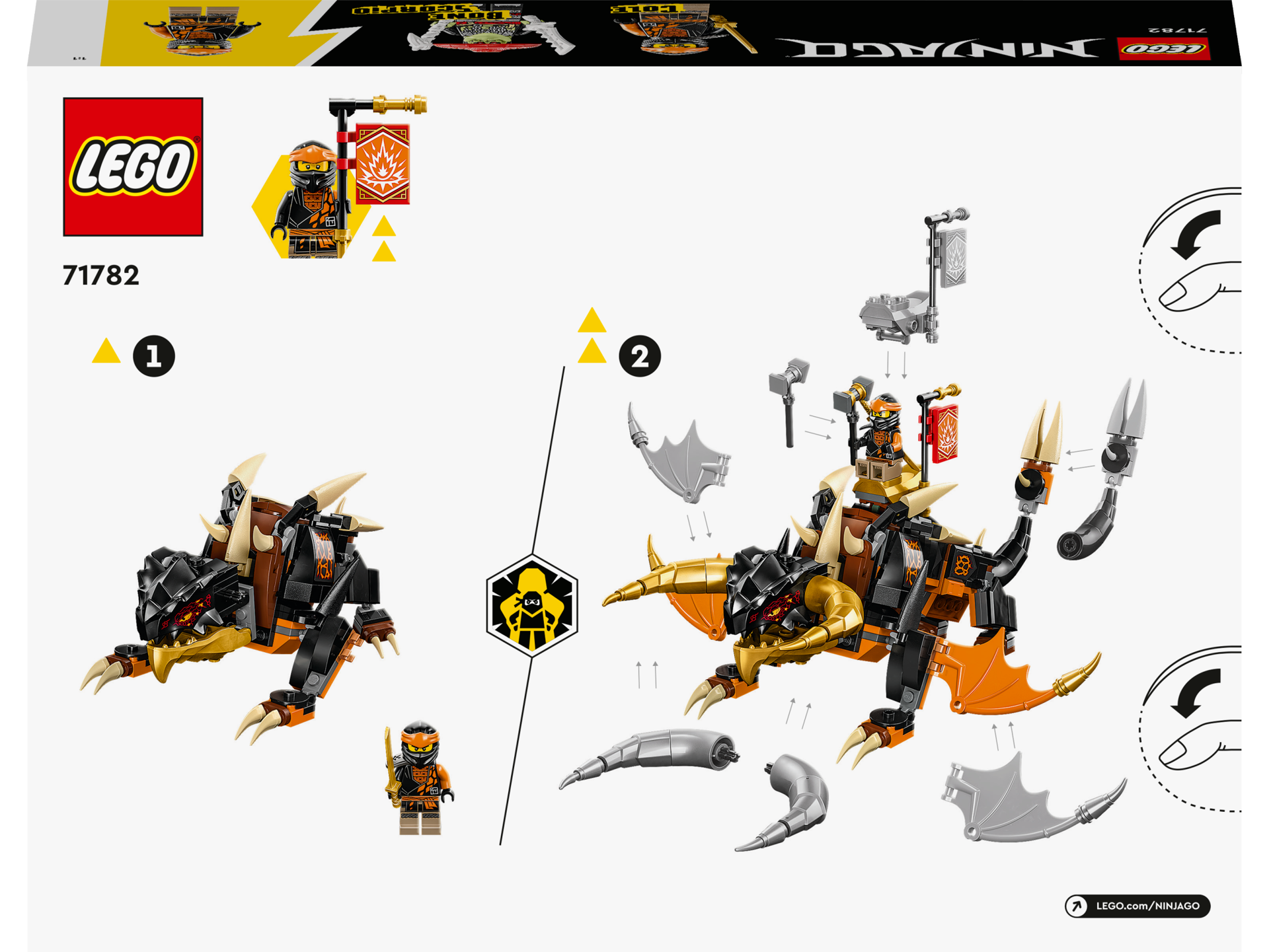 LEGO® Ninjago - Dragonul de pamant EVO al lui Cole 71782, 285 piese