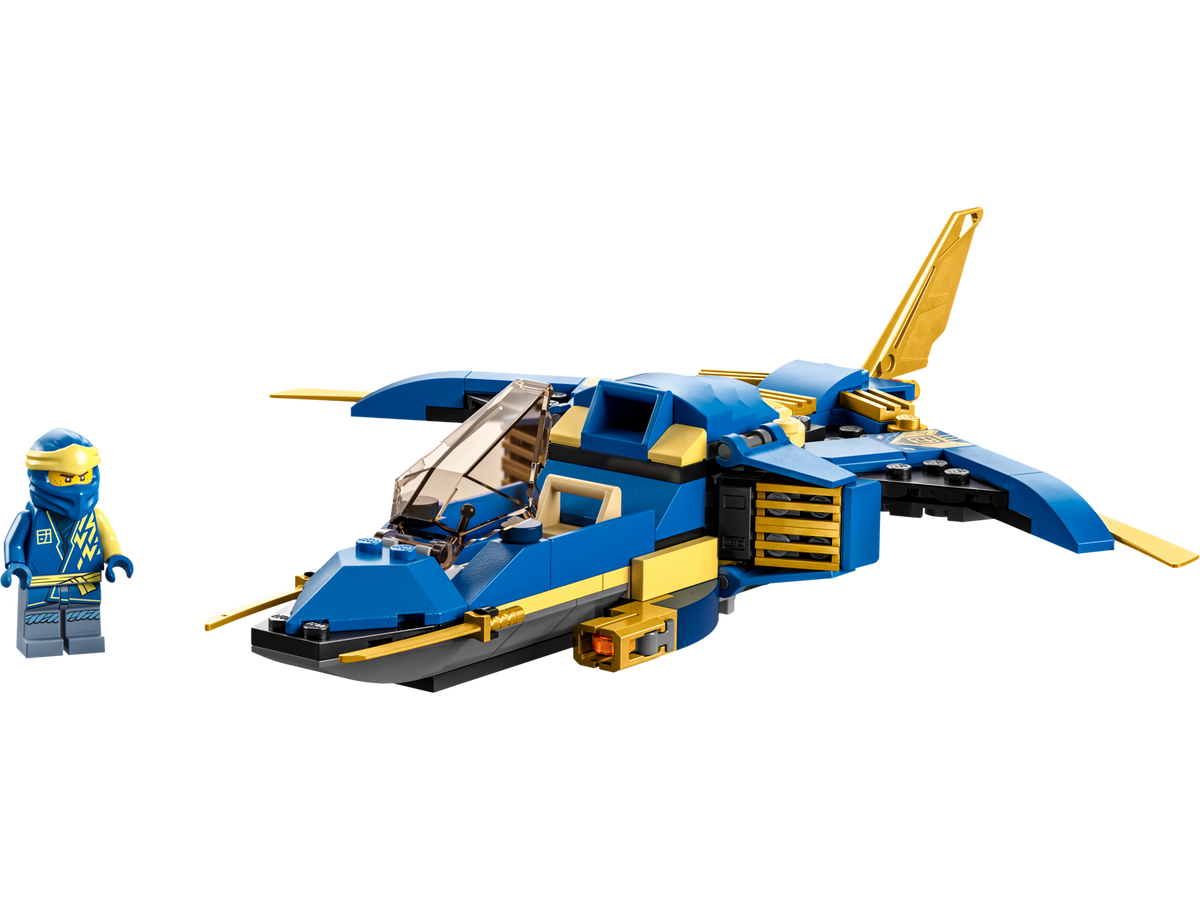 LEGO® Ninjago - Avionul cu reactie Fulger EVO al lui Jay 71784, 146 piese