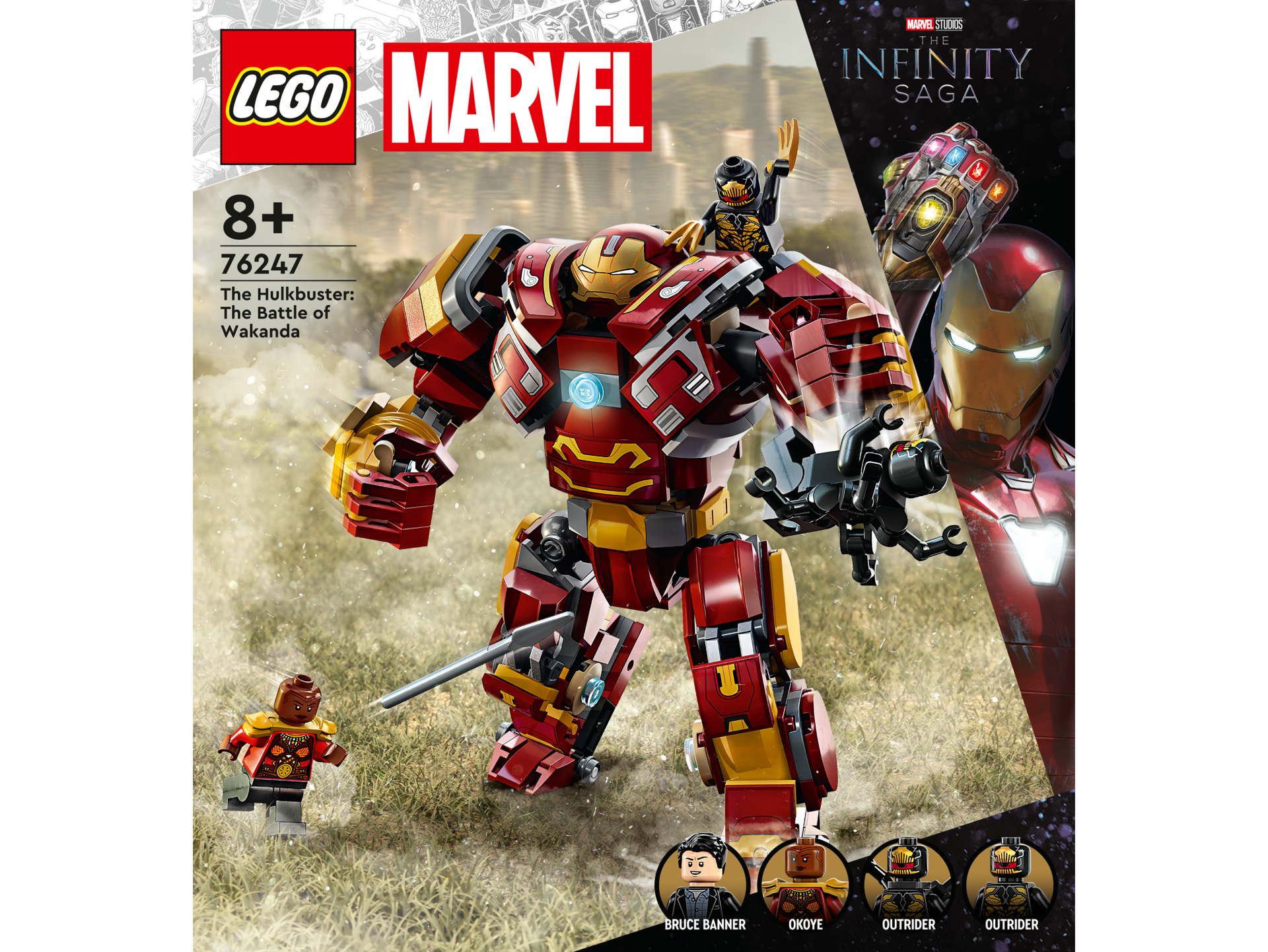 LEGO® Super Heroes - Hulkbuster: Batalia din Wakanda 76247, 385 piese