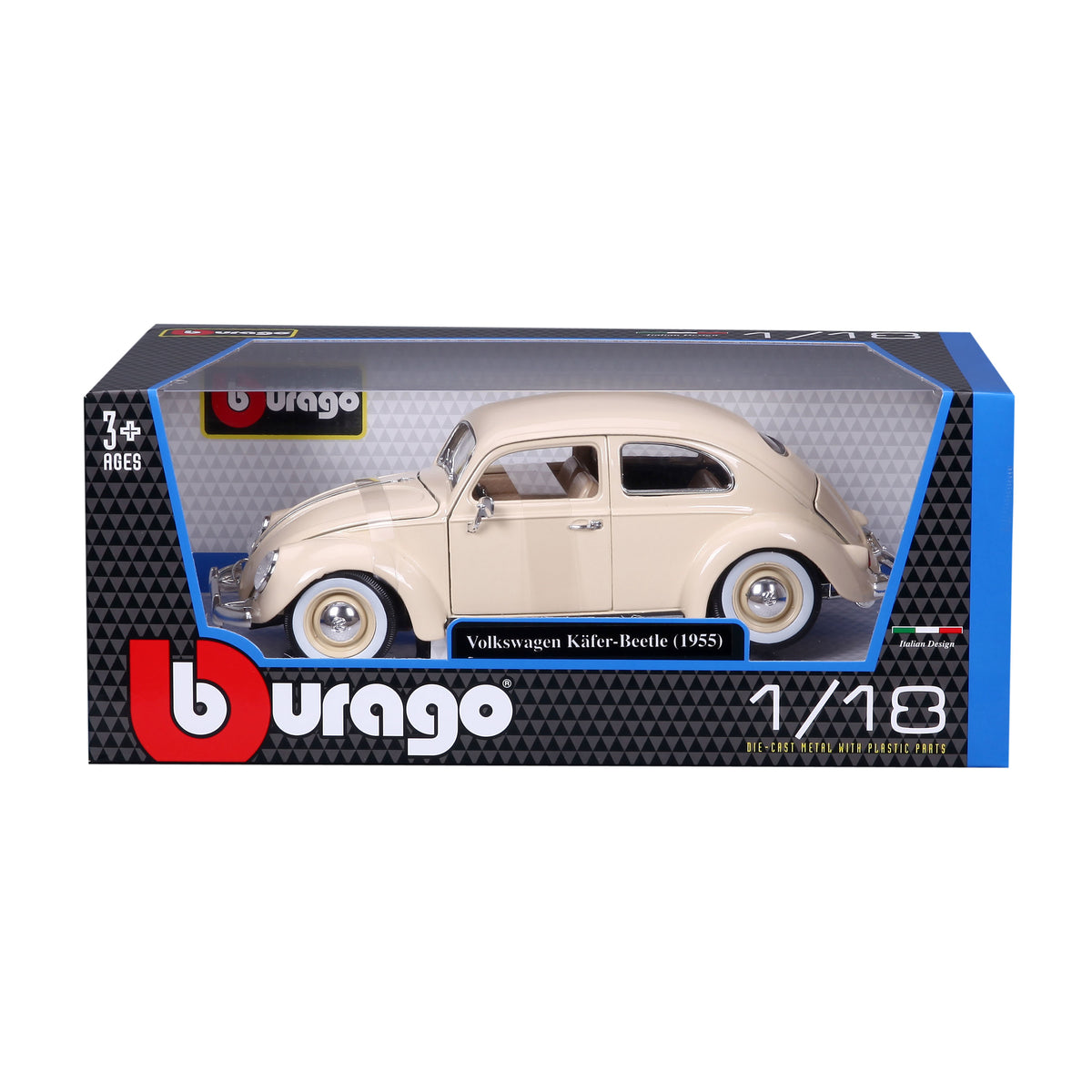 Masinuta Bburago Volkswagen Kaffer Beatle 1/18, bej