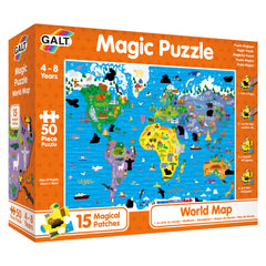 Magic puzzle Galt, harta lumii cu animale, 1005464