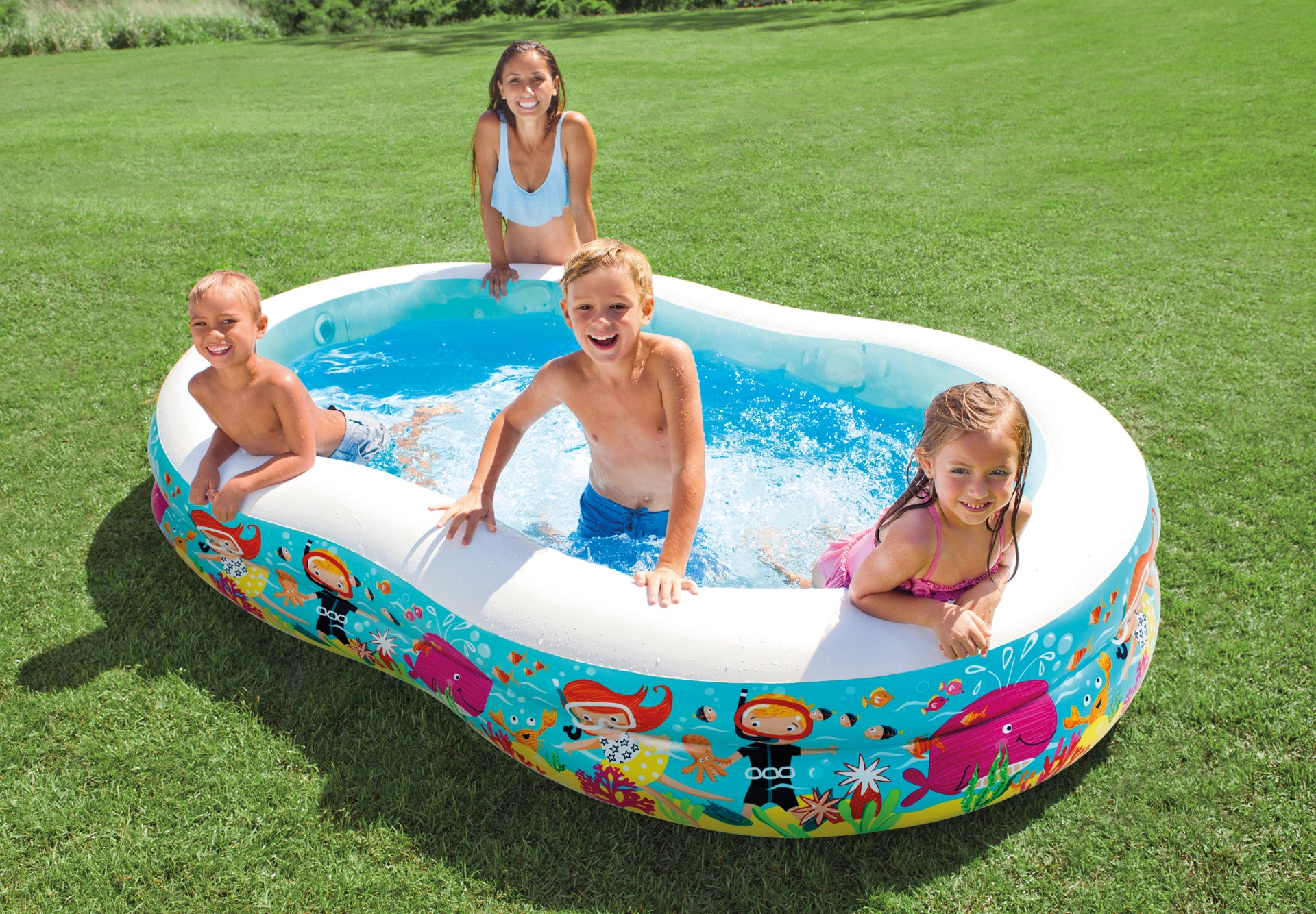 Piscina gonflabila Intex - Swim Center™, Seashore, 262 x 160 x 46 cm, IX56490