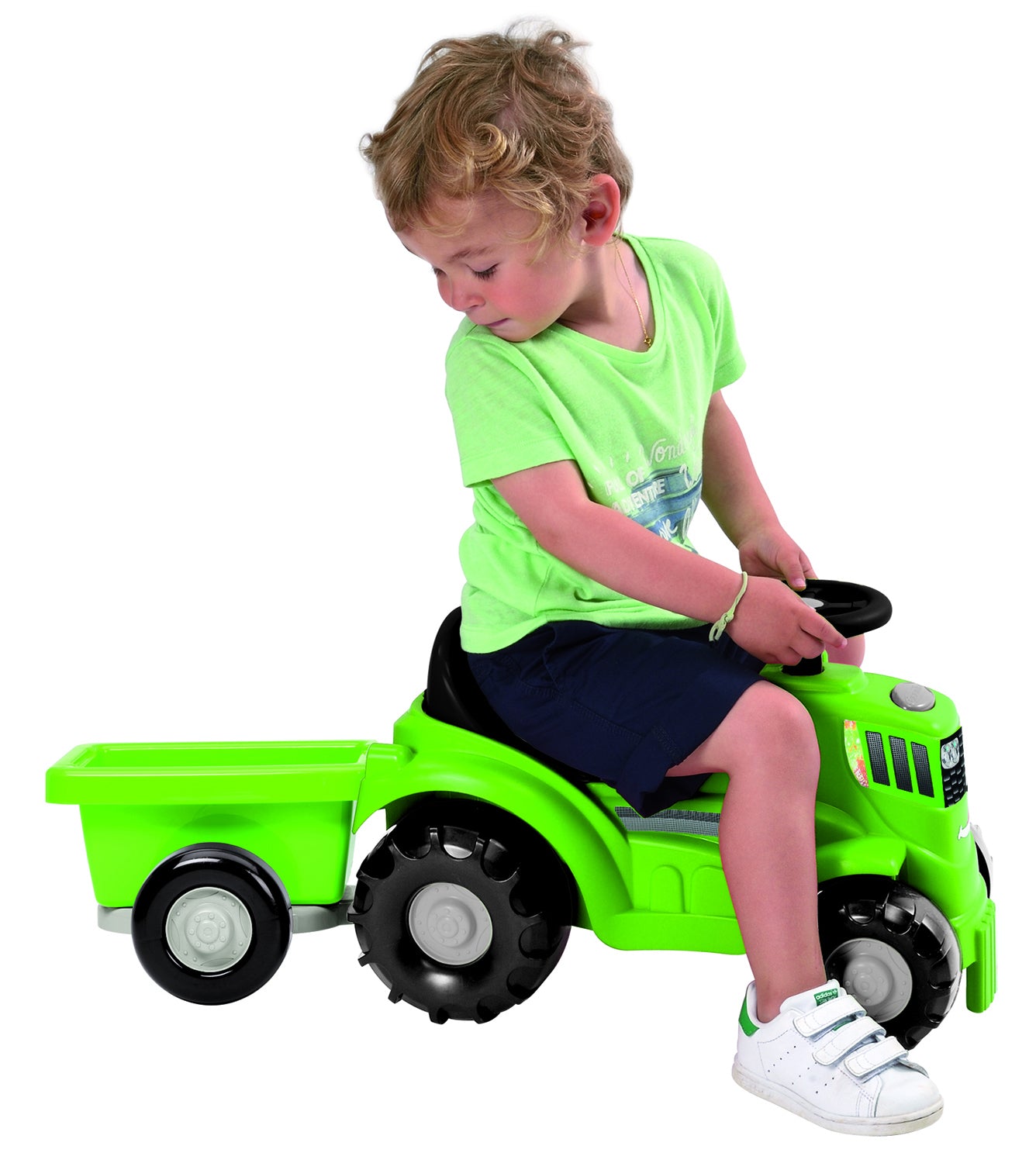 Tractoras verde cu remorca, 81 cm, EC 0359