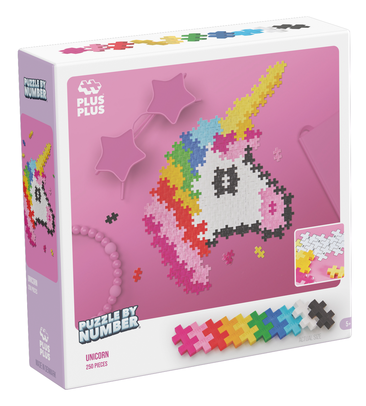 Puzzle cu numere Plus Plus Unicorn 250 piese 3929