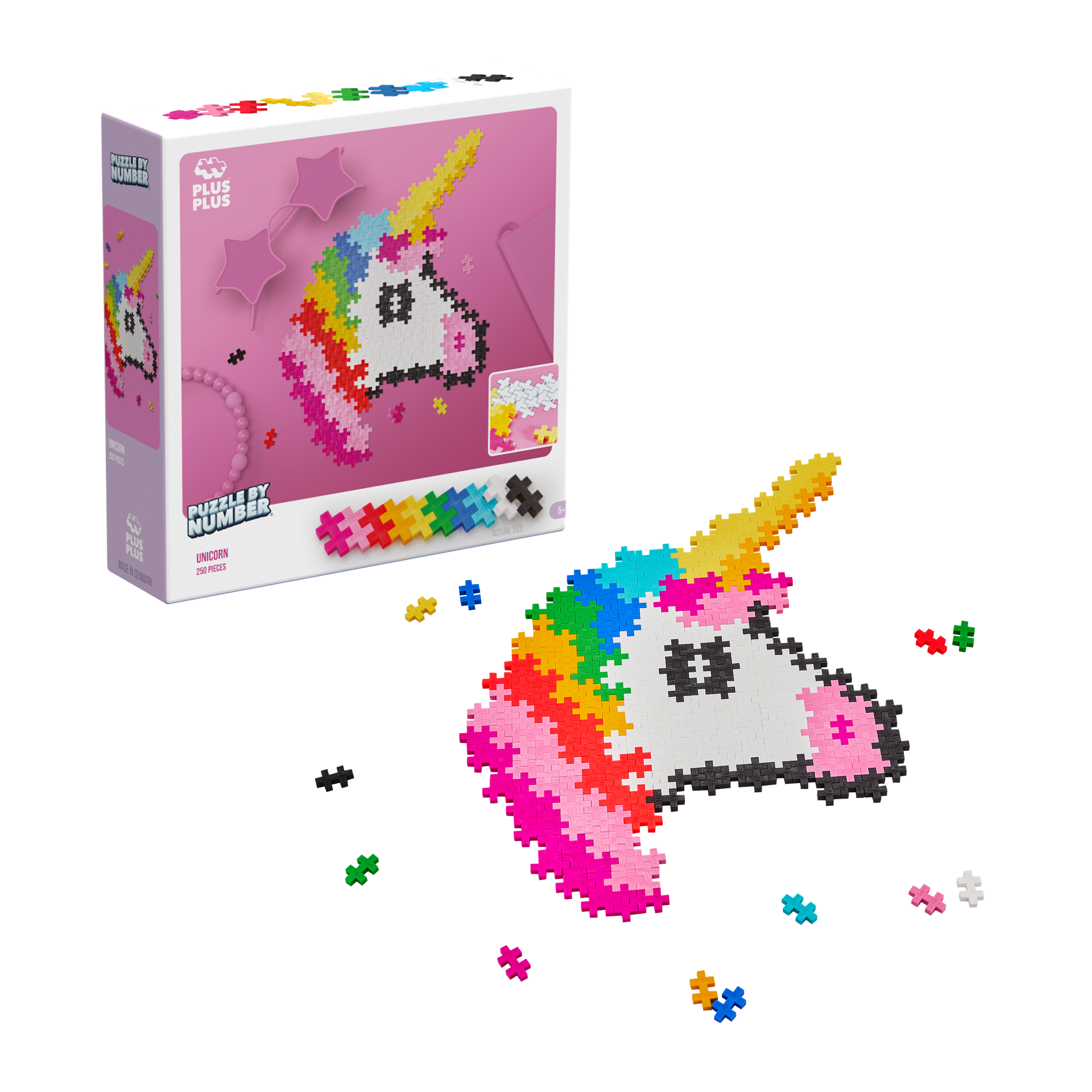 Puzzle cu numere Plus Plus Unicorn 250 piese 3929