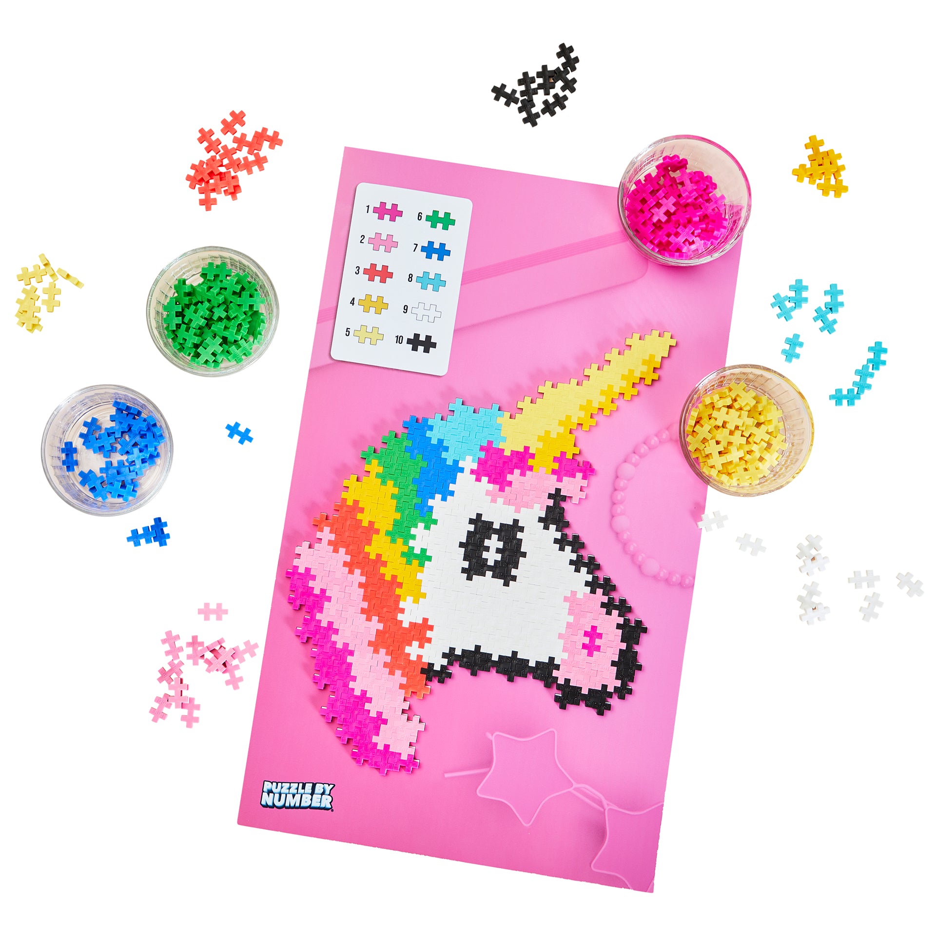 Puzzle cu numere Plus Plus Unicorn 250 piese 3929