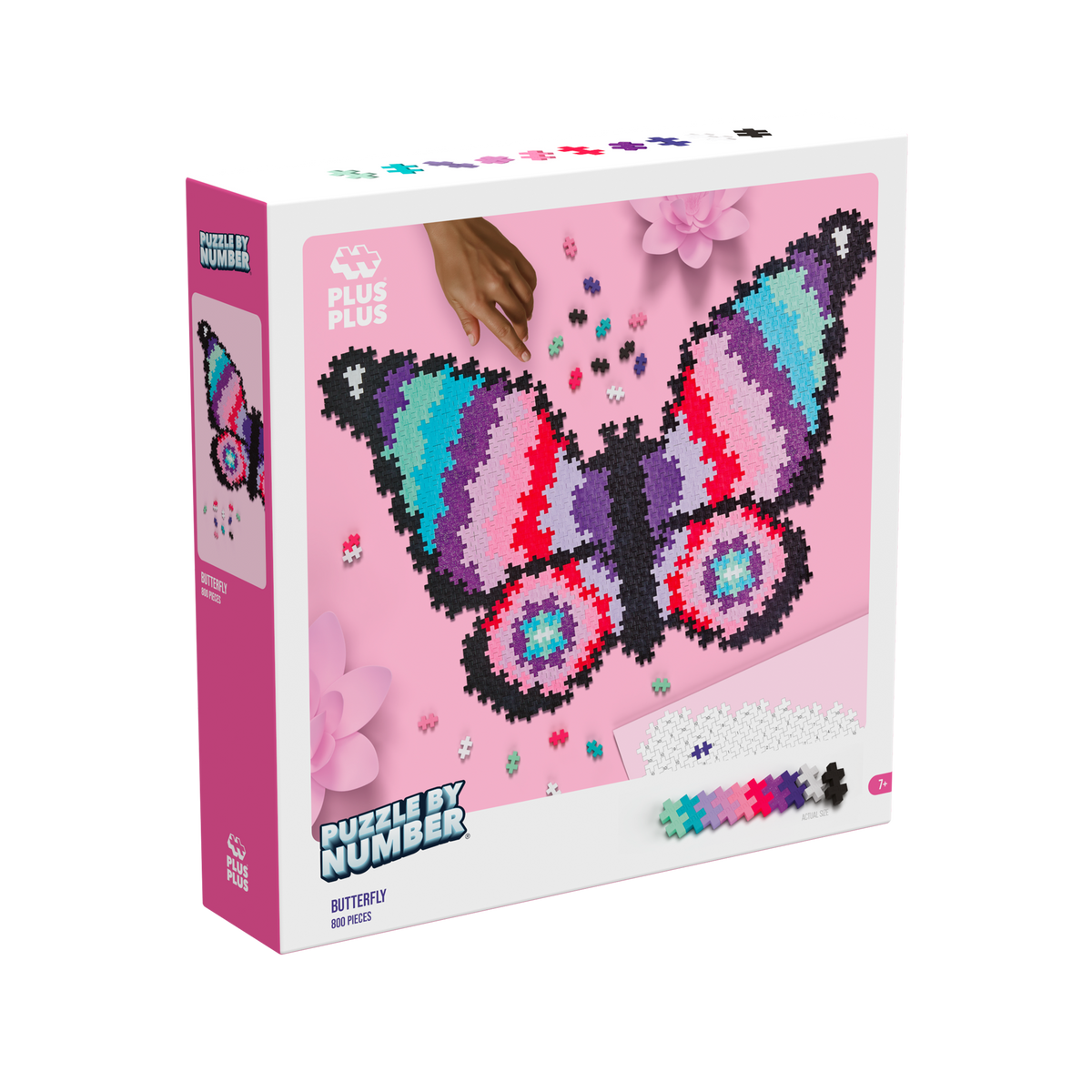 Puzzle cu numere Plus Plus Fluture 800 piese 3915