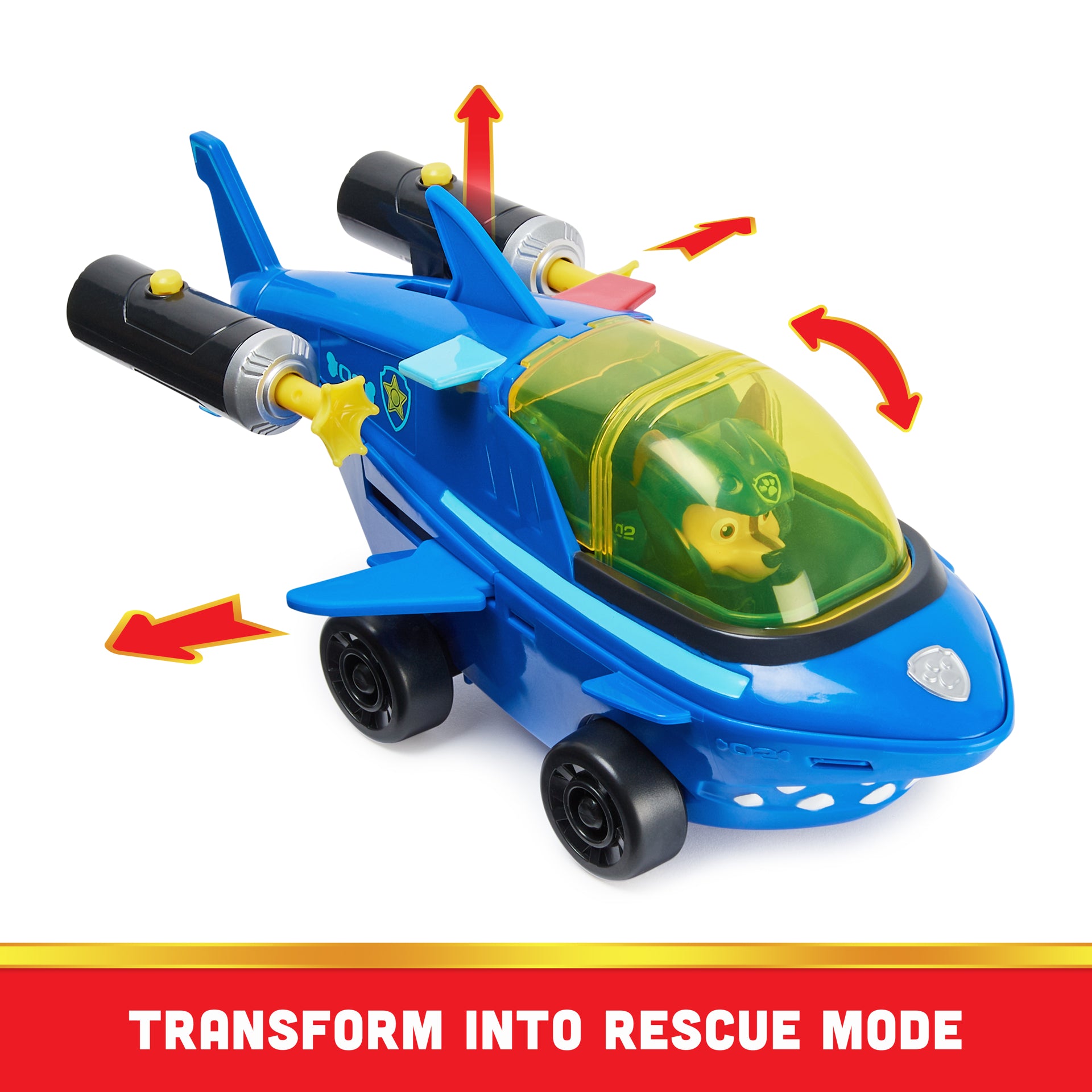 Vehicule tematice Paw Patrol, Aqua Pups, Chase`s shark vehicle, 20139007