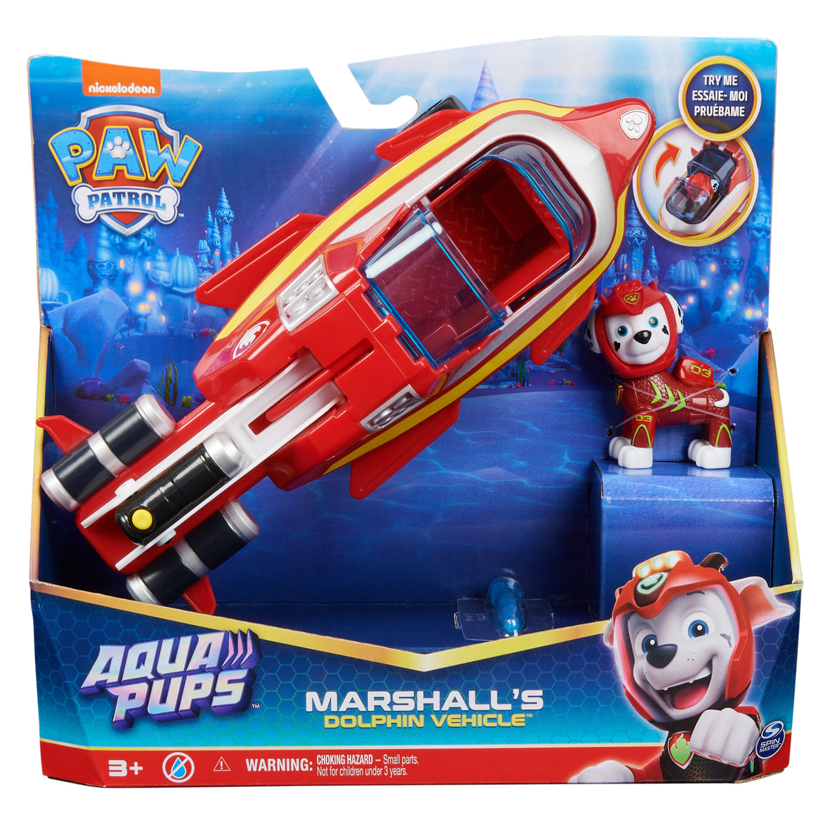 Vehicule tematice Paw Patrol, Aqua Pups, Marshall`s dolphin vehicle, 20139008
