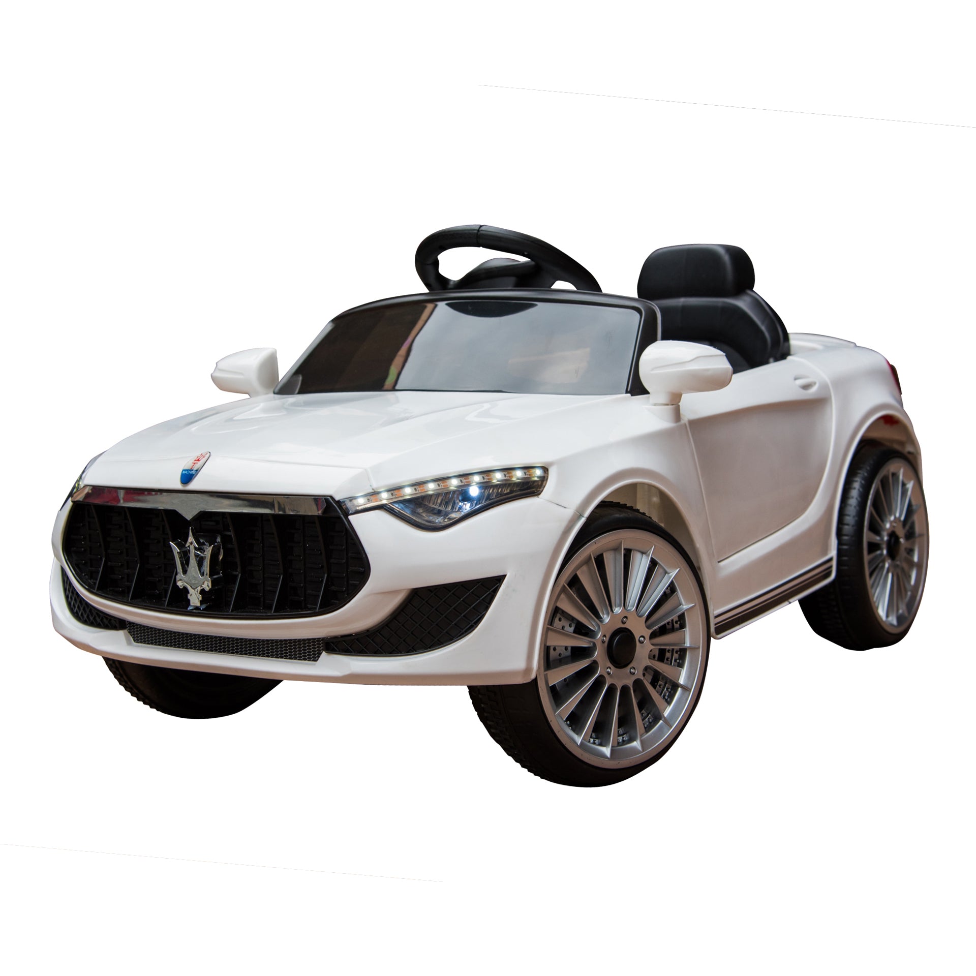 Masina electrica cu telecomanda pentru copii, Maserati, AIMBBH1288, alb