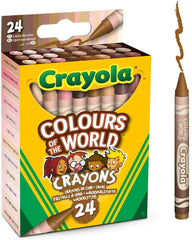 Set 24 mini creioane colorate Crayola, culorile lumii, CRY52-0114