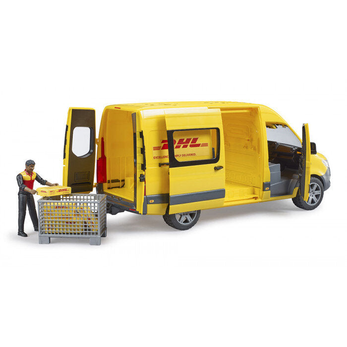 Mercedes benz sprinter DHL Bruder cu sofer si accesorii, 2671