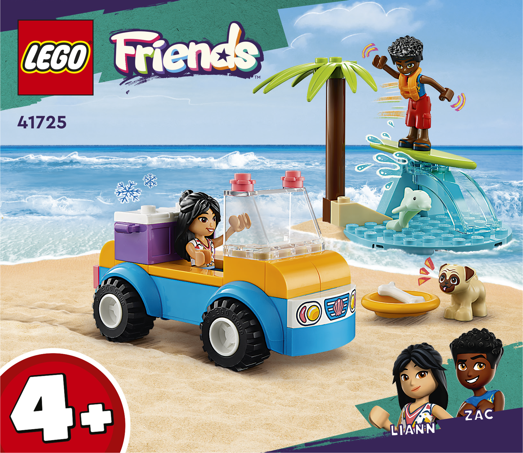 LEGO® Friends - Distractie pe plaja in buggy 41725, 61 piese