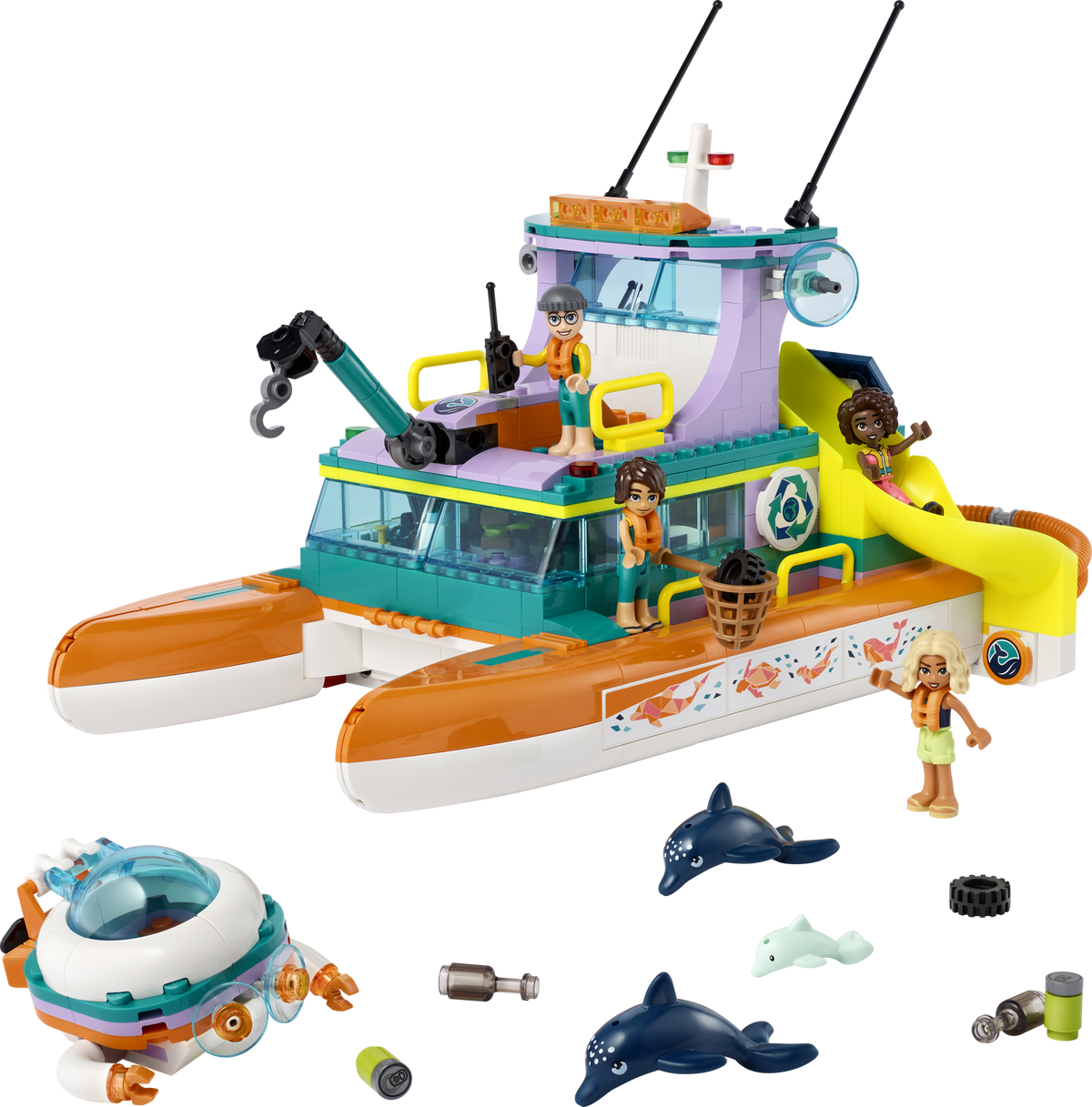 LEGO® Friends - Barca de salvare pe mare 41734, 717 piese