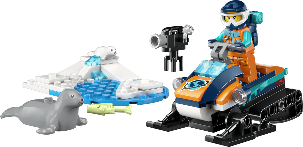 LEGO® City - Snowmobil de explorare arctica 60376, 70 piese