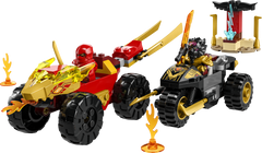 LEGO® Ninjago - Infruntarea dintre Kai in masina si Ras pe motocicleta 71789, 103 piese