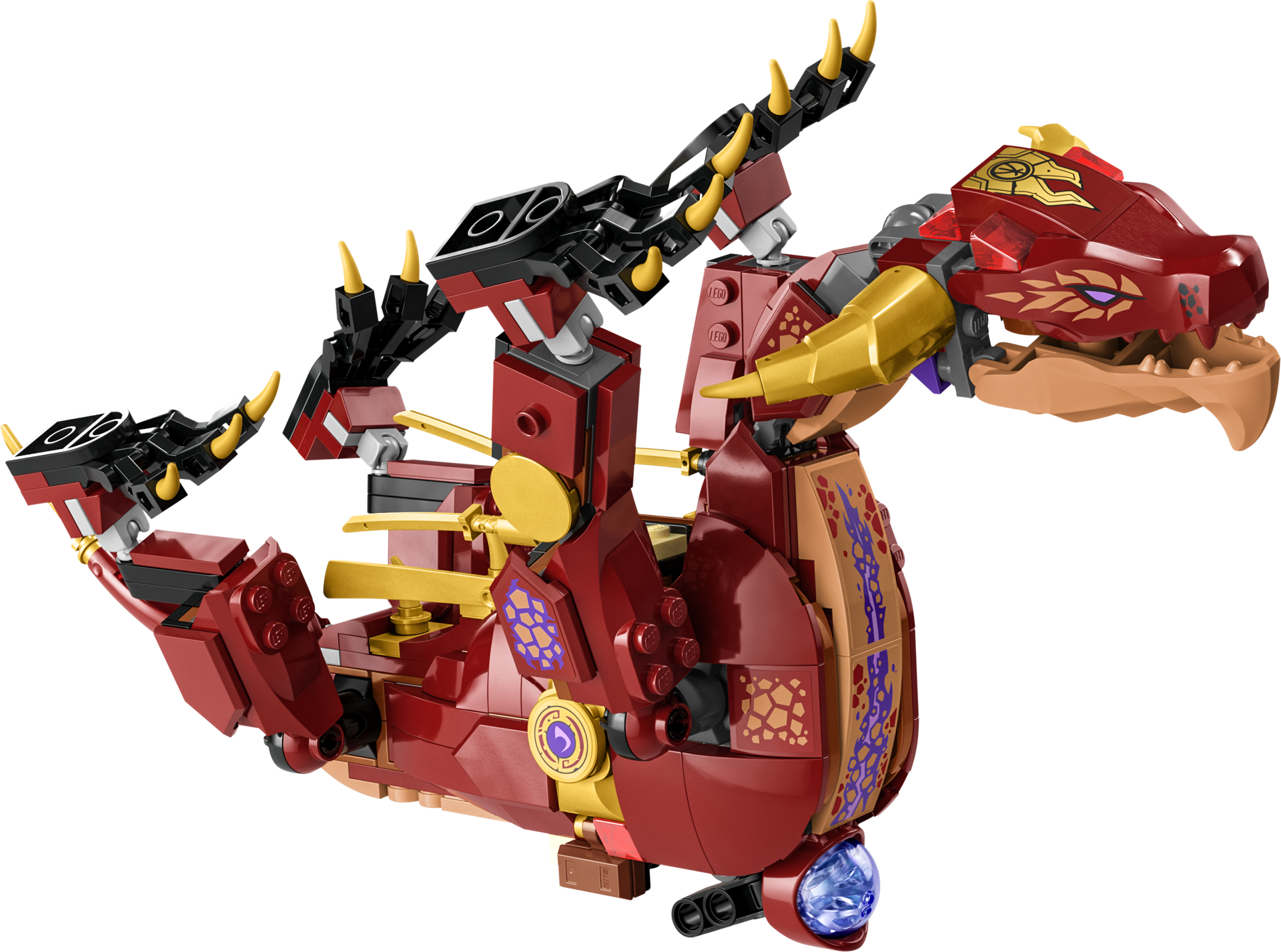 LEGO® Ninjago - Dragonul de lava transformator cu val de caldura 71793, 479 piese