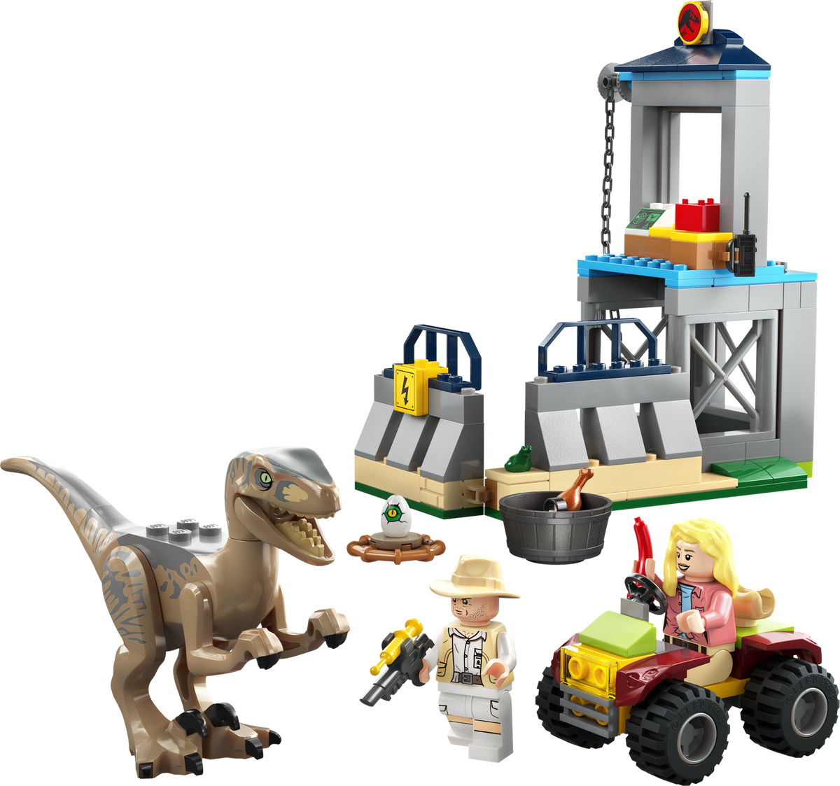 LEGO® Jurassic World - Evadarea unui Velociraptor 76957, 137 piese