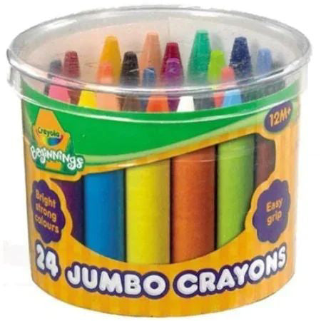 Set creioane cerate Jumbo, 24 buc, multicolor, Crayola 81-2784