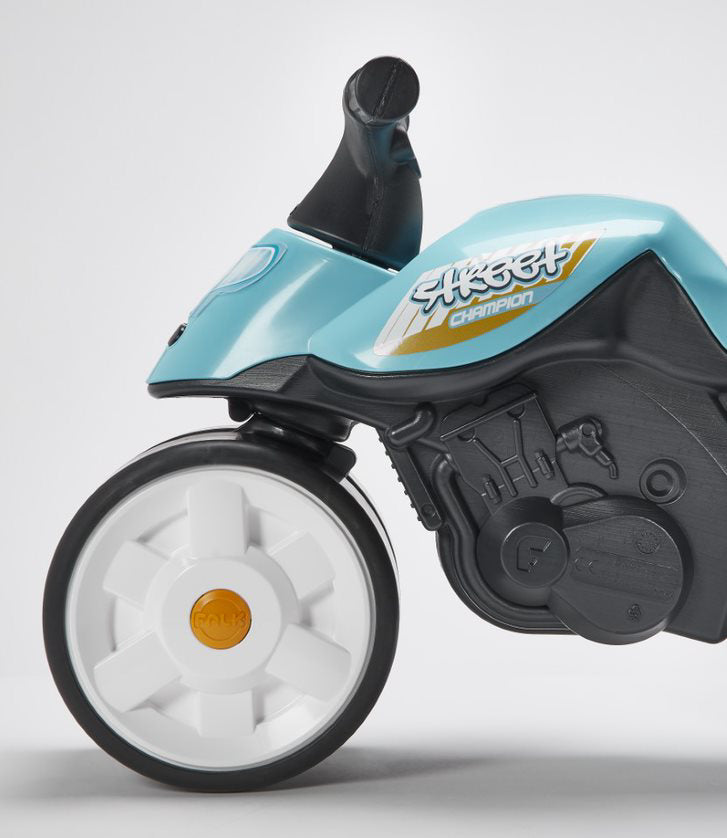Motocicleta copii Street Champion cu roti silentioase, albastru, Falk 441S