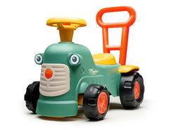Tractor Maurice cu volan, claxon si maner, verde, FK 901