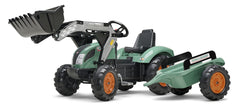 Tractor Falk pentru copii Farm Lander, cu pedale, cupa si remorca, FK 1054AM