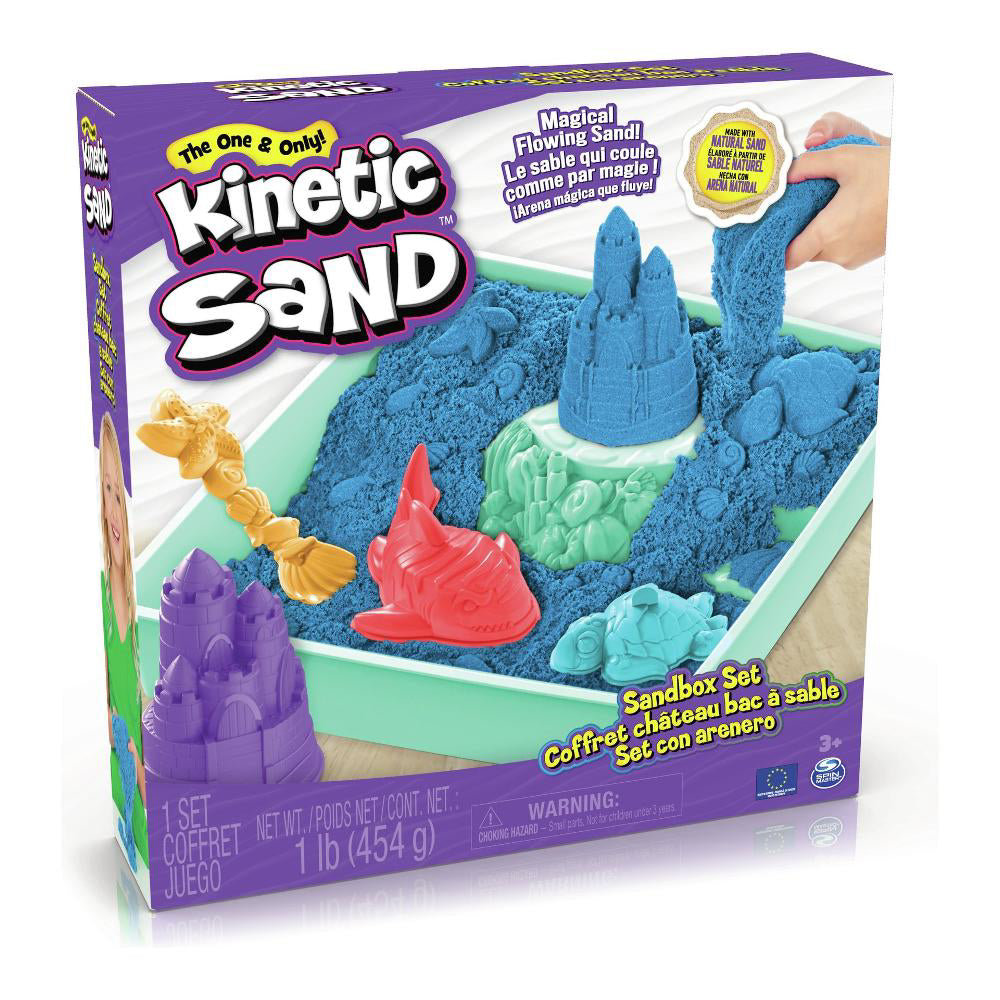 Kinetic sand, set cutie cu nisip albastru, SPM 20143454