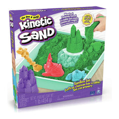 Kinetic sand, set cutie cu nisip verde, SPM 20143455