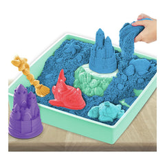 Kinetic sand, set cutie cu nisip albastru, SPM 20143454