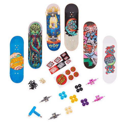 Pachet 6 piese cu accesorii Tech Deck fingerboard, Santa Cruz, SPM 20140839