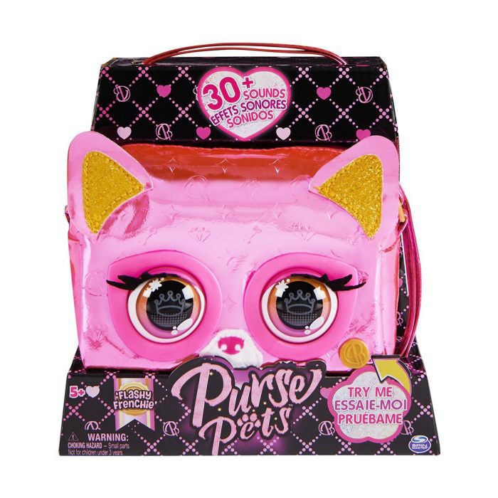 Geanta interactiva metalizata, Magic Purse Pets, Roz, 20139590