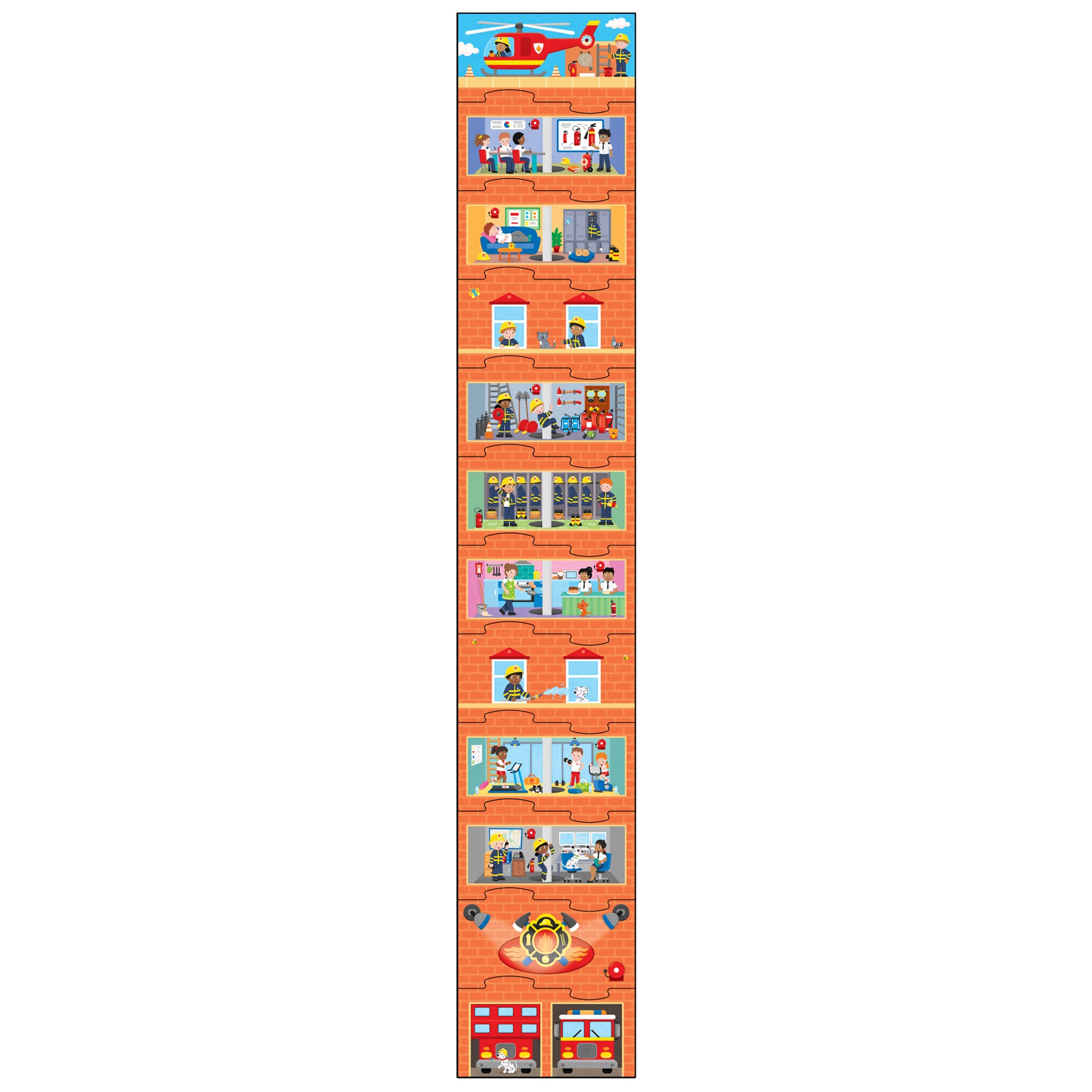 Puzzle turn pompieri Galt, 12 piese extra lungi, JGC1005545
