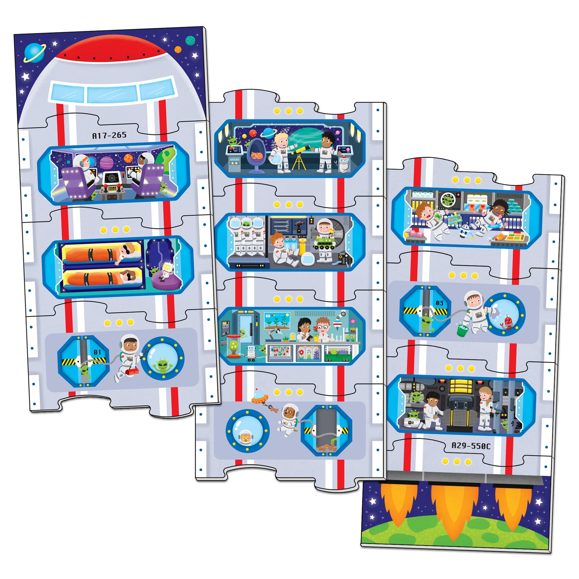 Puzzle turn calatorie in spatiu Galt, 12 piese extra lungi, JGC1005554
