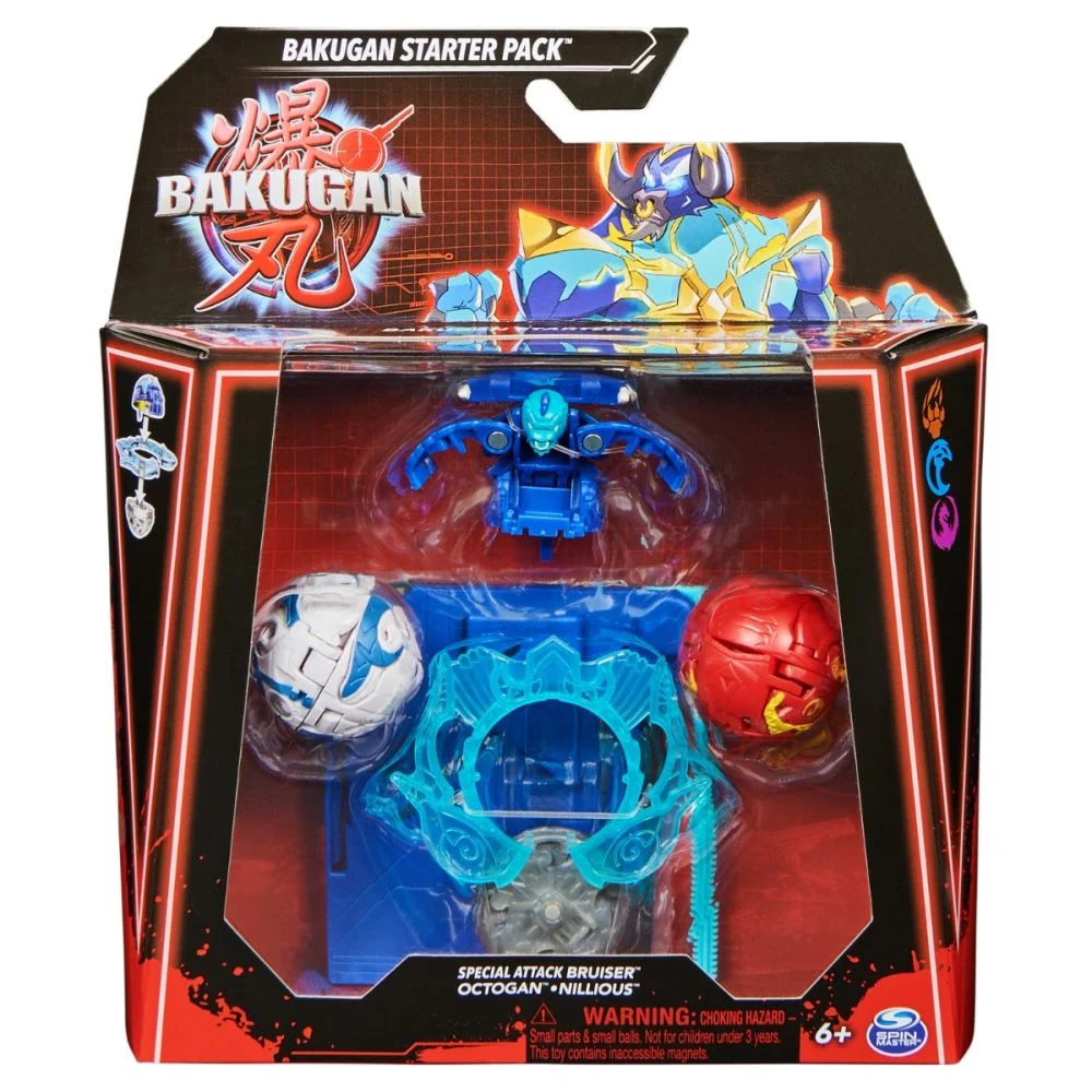 Figurina Bakugan, set incepatori, Bruiser Octogan Nillious, SPM 20142087