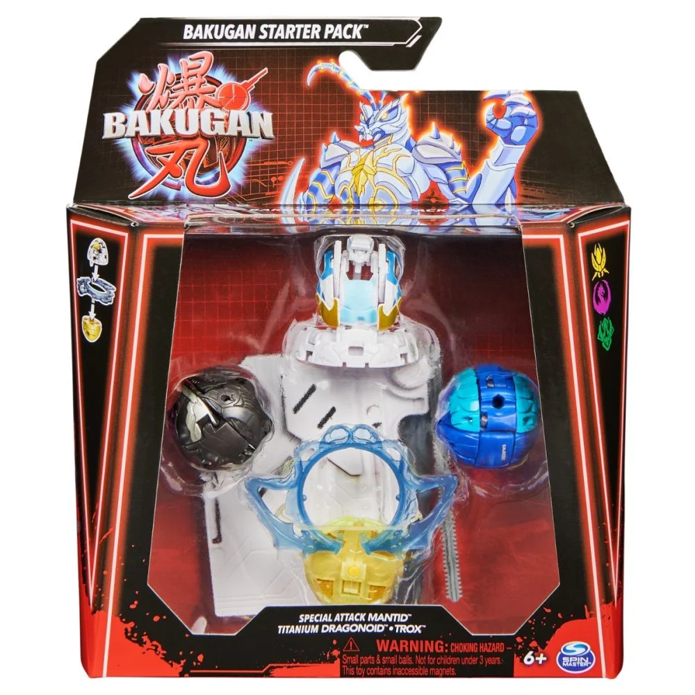 Figurina Bakugan, set incepatori, Mantid Titanium Dragonoid, SPM 20142086