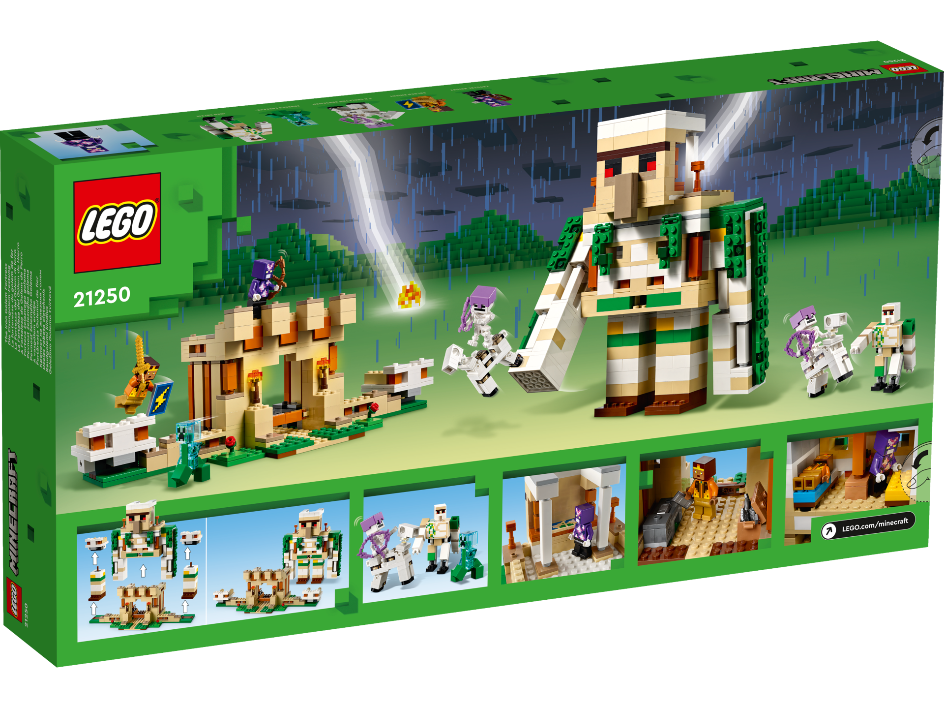 LEGO® Minecraft - Fortareata Golemul de fier 21250, 868 piese