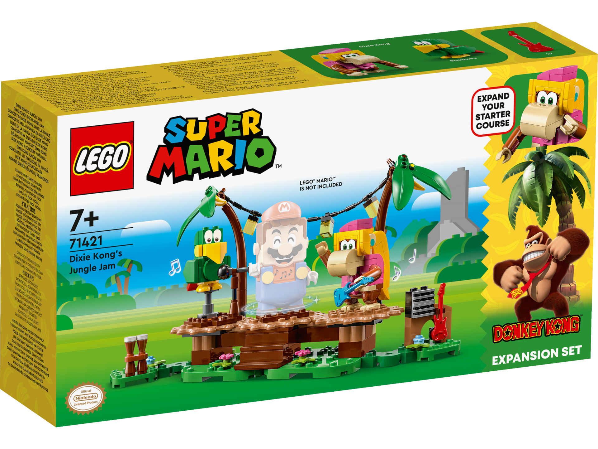 LEGO® Super Mario - Set de extindere - Concertul lui Dixie Kong in jungla 71421, 174 piese