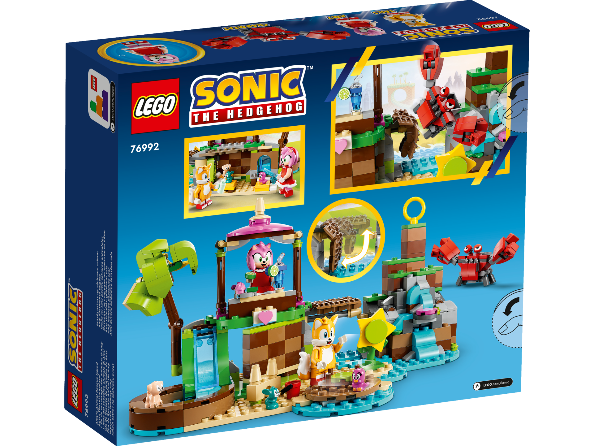 LEGO® Sonic - Insula lui Amy pentru salvarea animalelor 76992, 388 piese