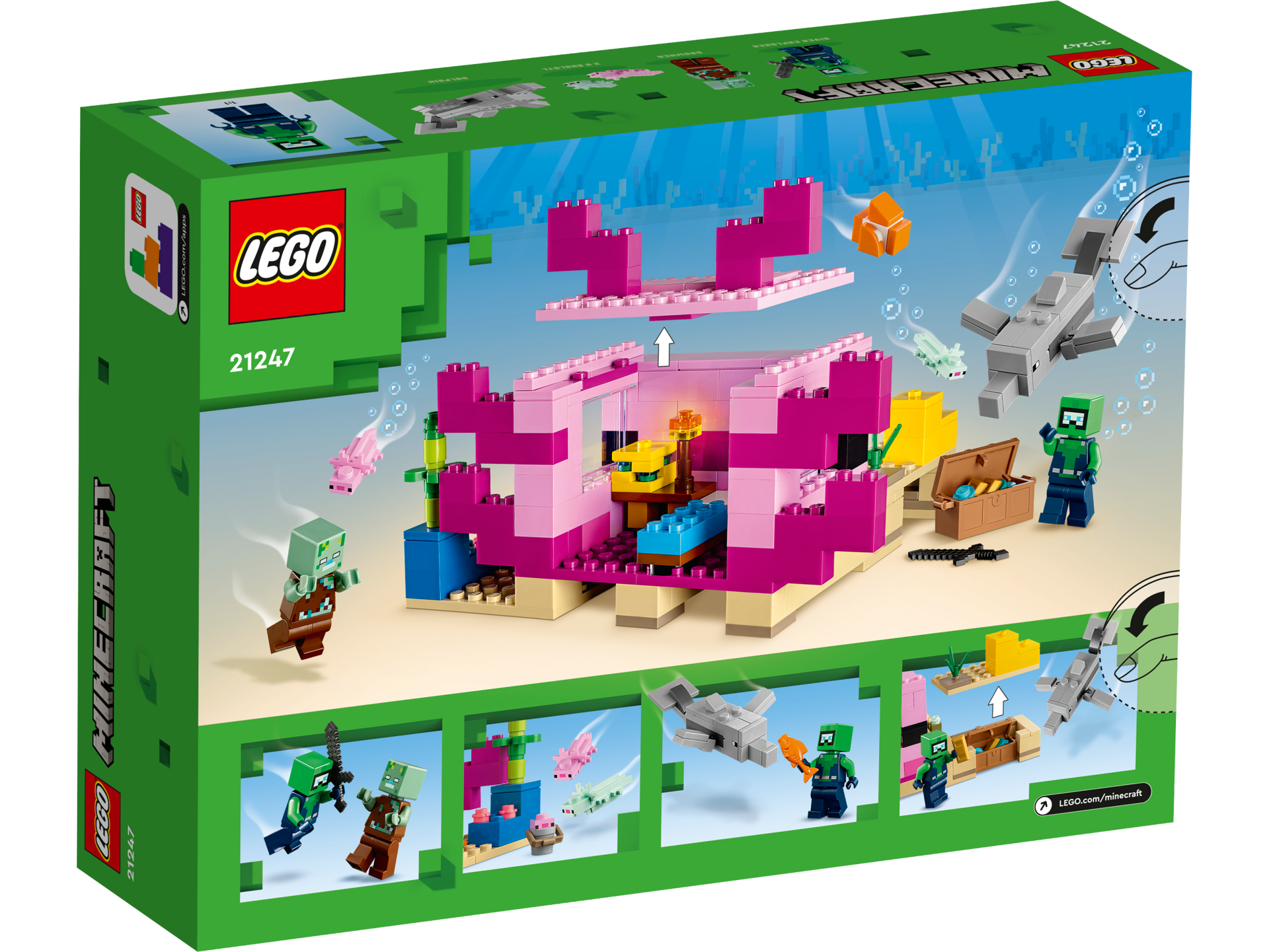 LEGO® Minecraft - Casa Axolotl 21247, 242 piese