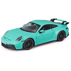 Macheta masinuta BBurago 1/24 Porsche 911 GT3, verde mar, 21104