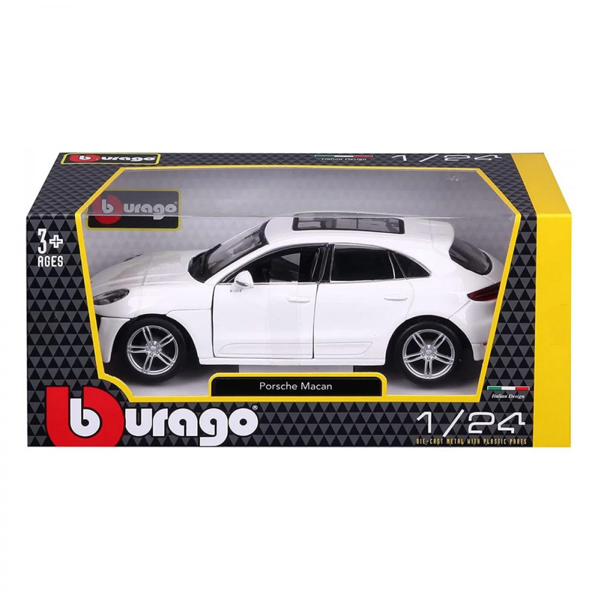 Mecheta masina Bburago 1/24 Porsche Macan, alb, 21077