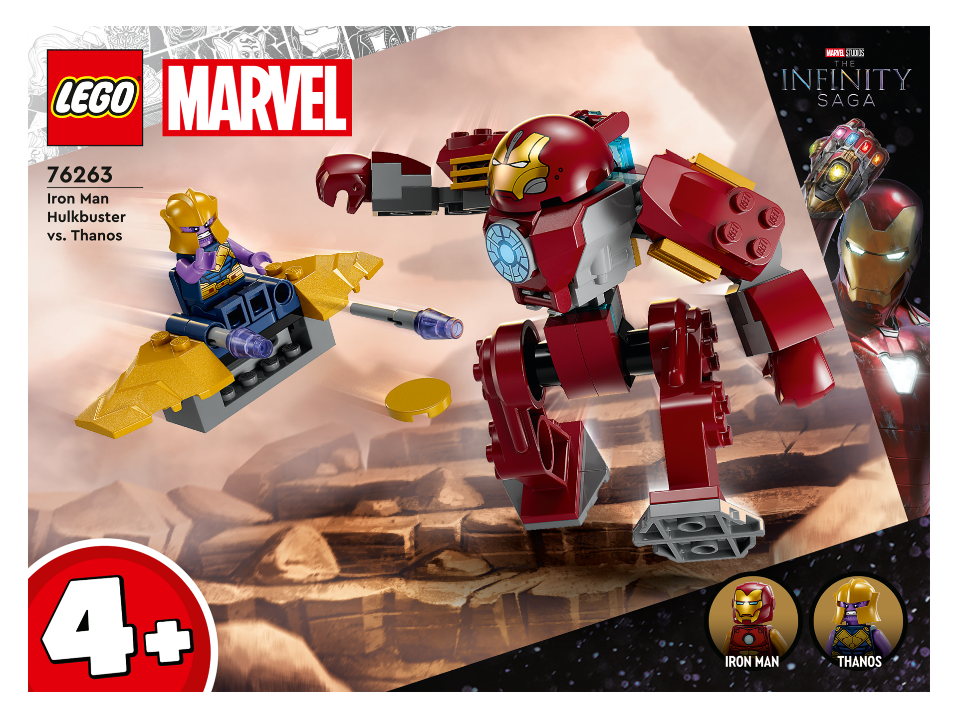 LEGO® Super Heroes - Iron Man Hulkbuster vs Thanos 76263, 66 piese