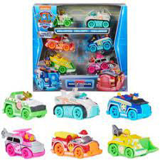 Set 6 masinute Paw Patrol - Neon Rescue Vehicles, 1:55